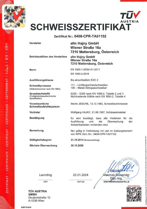 schweisszertifikat